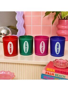 Bando Dopamine Color Candle Set 4 Piece Colorful Crayon Bright Home Gift Set